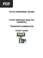Staff Services Analyst Transfer Exam Studyguide