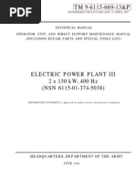 Electric Power Plant III TM-9-6115-669-13 and P