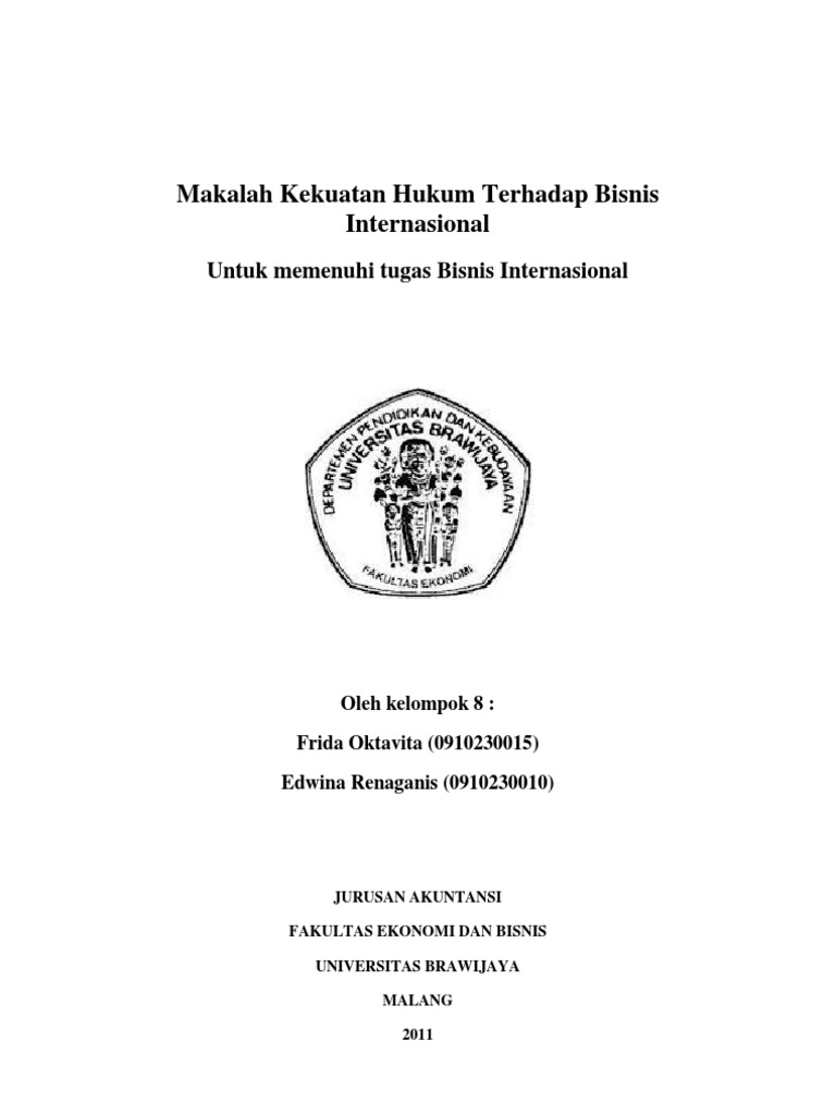 Makalah Bisnis Internasional Makalah Bisnis Internasional