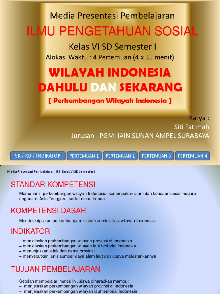 Presentasi IPS Kelas Vl Mendeskripsikan Perkembangan Sistem