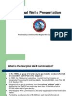 Marginal Wells Presentation: Presented by A Member of The Marginal Well Commission