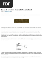 Camada de persistência de dados_ DAO e ActiveRecord _ Um Manifesto!