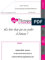 Dossier de Presse 1001 Messages D'amour