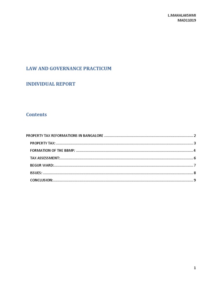 Property Tax in Bangalore PDF Property Tax Taxes