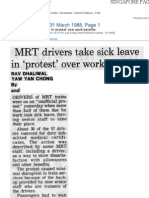 SMRT Drivers Strike - In 1988