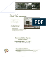 Revenue Status Report FY 2012-2013 - General Fund 20120930