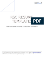 RSC Resume Templates