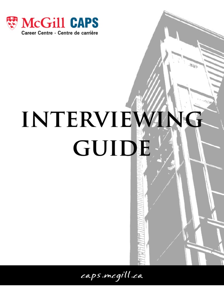 Interviewing Guide Caps Mcgill.ca PDF Interview Question