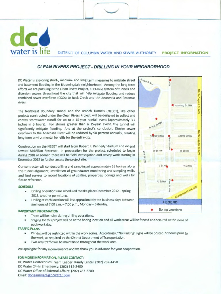 DC Clean Rivers Project Overview | PDF | Combined Sewer | Flood