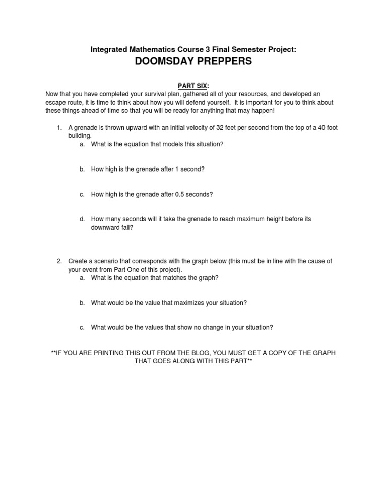 Doomsday Preppers Survival Plan Analysis | PDF | Applied Mathematics ...