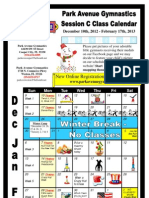 December 10th, 2012 - February 17th, 2013 Calendar