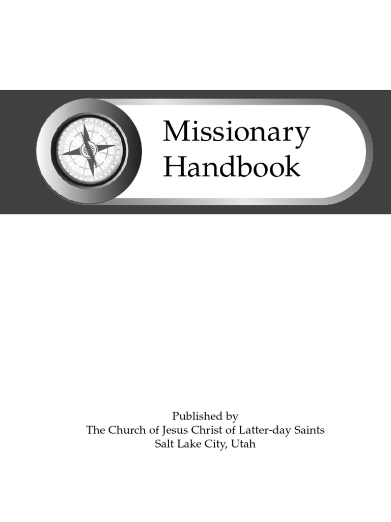 Missionary Handbook Missionary (Lds Church) Sanctification