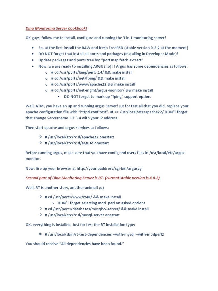 Dina Monitoring Server Setup Guide | PDF | Apache Http Server | World ...