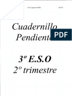 CUADERNILLO PENDIENTES 3º ESO - 2º TRIMESTRE