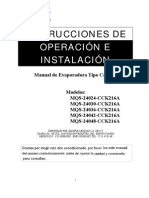 Manual de Equipos de Aire Acondicionado Tipo Cassete