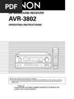 Download Denon AVR-3802 User Guide by delanoss SN116763148 doc pdf