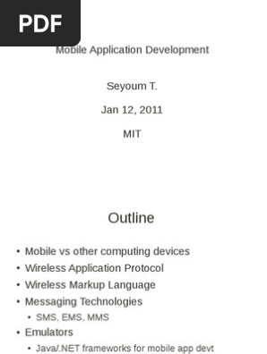 Mobile App Devt