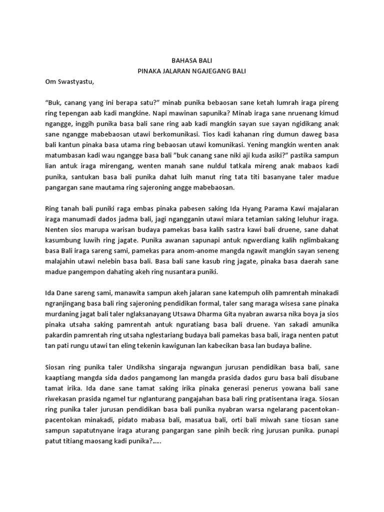 Bahasa Bali