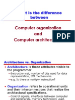 What Is The Difference Between: Computer Organization and Computer Architecture?