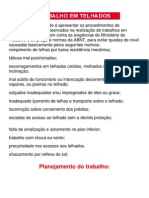 Procedimentos de segurança em trabalhos em telhados