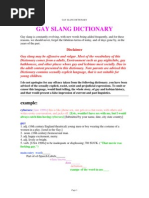Gay Slang | PDF | Anal Sex | Sexual Intercourse