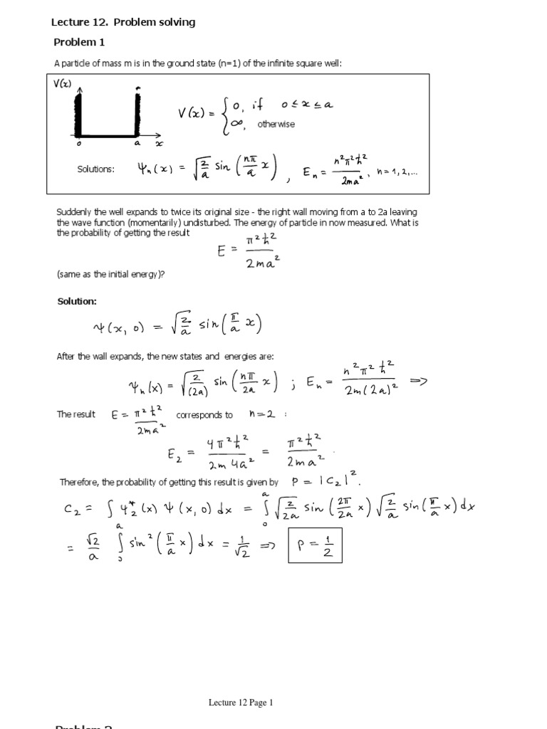 Lecture 12. Problem Solving: Solution | PDF