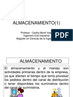 Almacenamiento (1) : Profesor: Cecilia Montt Veas Ingeniero Civil Industrial Magister en Ciencias de La Ingeniería