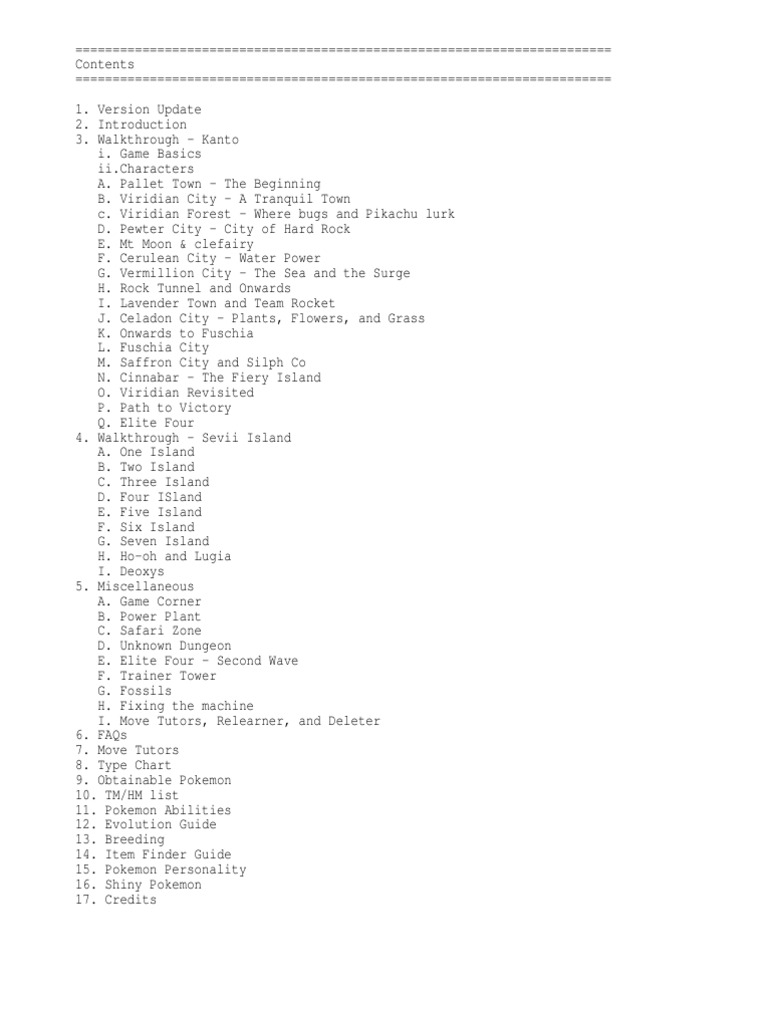 Pokémon Fire Red Walkthrough Guide | PDF | Pokémon | Nintendo Franchises