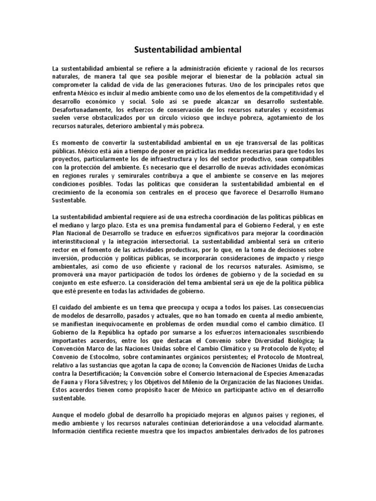 Estrategias para la Sustentabilidad Ambiental | PDF | Sustentabilidad ...