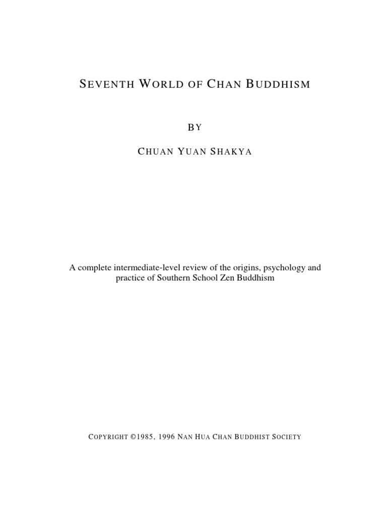 Seventh World of Chan Buddhism PDF Brahman Gautama Buddha picture pic