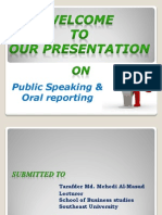 Public Speaking & Oral Reporting