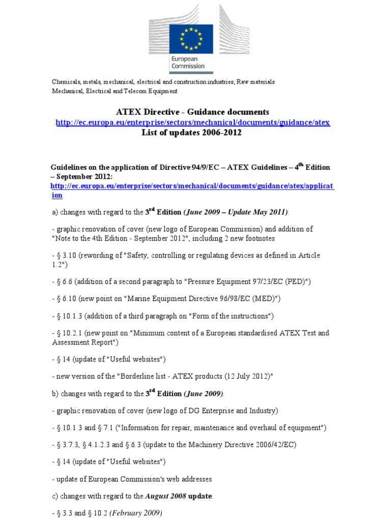ATEX Directive Updates Guide | PDF