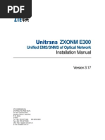 Unitrans ZXONM E300 (V3.17) Installation Manual