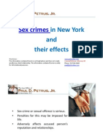 Sex Crimes in New York and Their Effects
