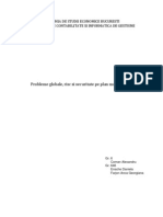 Probleme Globale - Risc Si Securitate Pe Plan Mondial