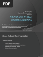 Cross cultural communication