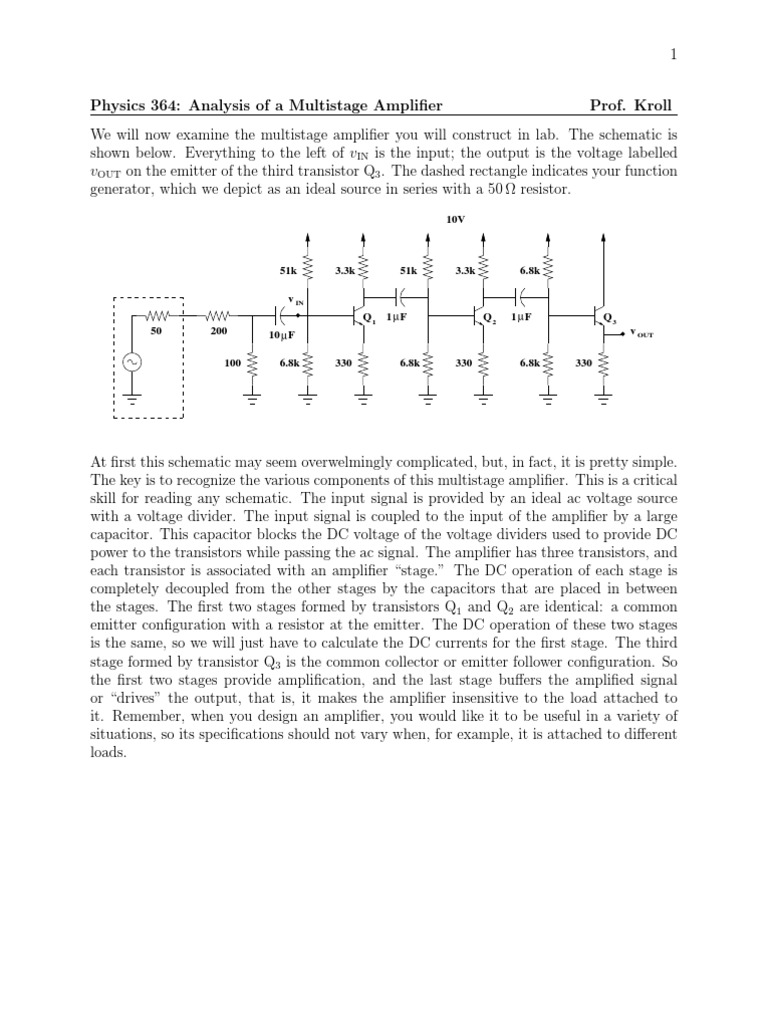 Multistage Amplifiers PDF Bipolar Junction Transistor Transistor