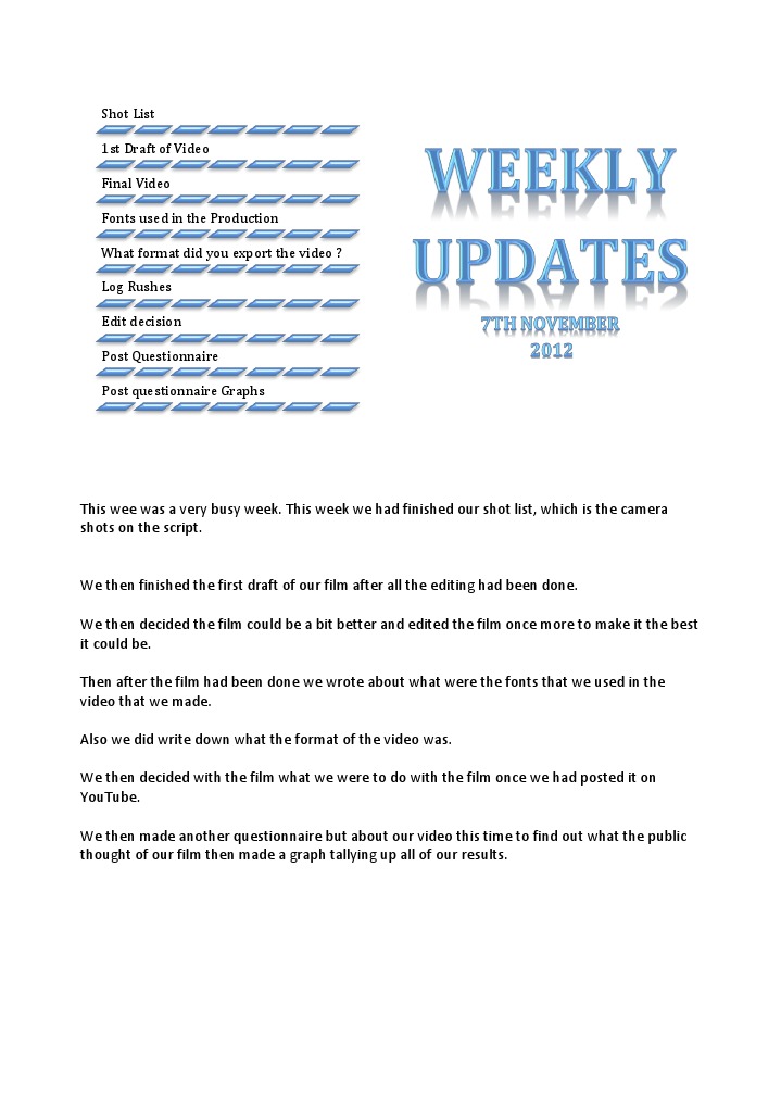 Weekly Updates Pdf