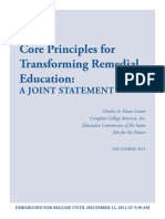 Core Principles for Transforming Remedial Education