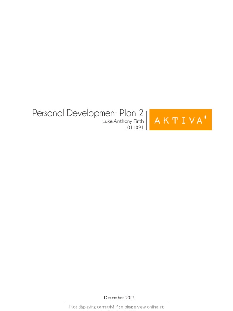 Luke Firth Personal Development Plan 2 | PDF | Graphic Design | Time ...
