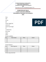 Formulir DPM KM UNY