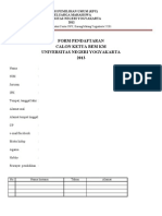 Formulir Ketua BEM KM UNY