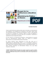 El papel de las instituciones educativas en Administración Pública en Sonora_Propuestas