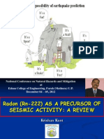 Radon As A Precursor of Seismic Activity: A Review