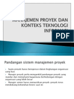 Manajemen Proyek Dan Konteks Teknologi Informasi