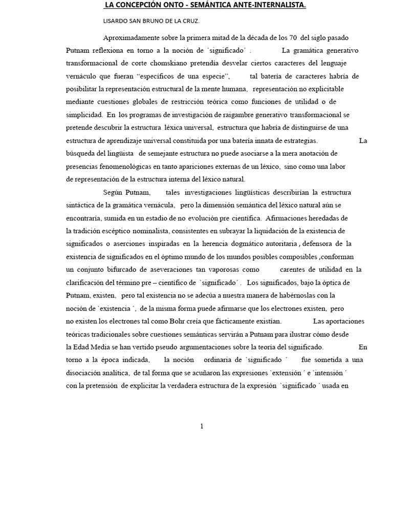 El Significado de ' Significado . | PDF | Filosofía