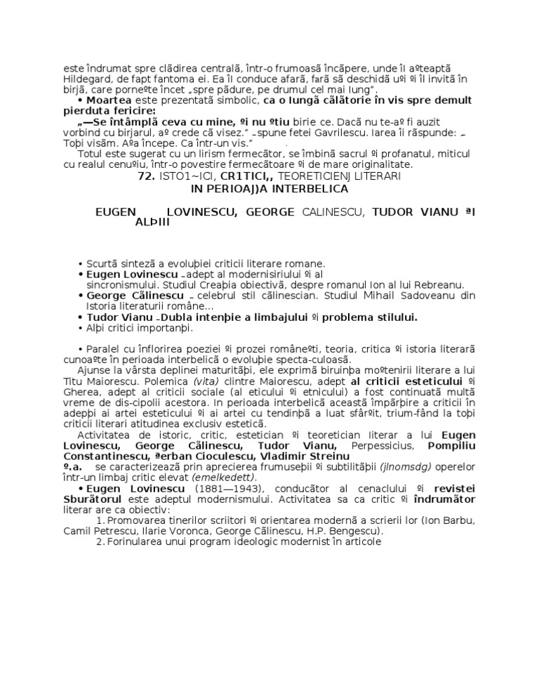 Eliade La Tiganci (2) Critici