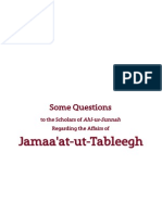 Scholars of Ahl-us-Sunnah Regarding Jamaa'at-ut-Tableegh