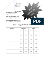 Magnet Worksheet