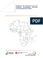 Traitement de l’Information pour des
Politiques Énergétiques favorisant
l’Écodéveloppement (TIPEE): Rapport réalisé par IEPF/HELIO/SIE Cameroun édition 2011